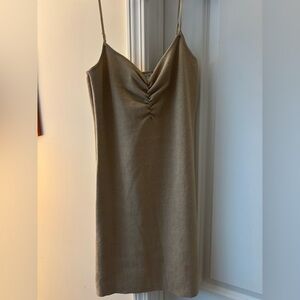 Le Lis Gold Shimmer Mini Dress